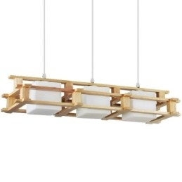 Creative 3 Lights tammiriippuvalaisin koristeellinen puinen kattovalo Cafe