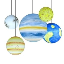 Nordic Planet Design -riippuvalaisin Ainutlaatuinen aurinkokunnan planeettojen kattokruunu