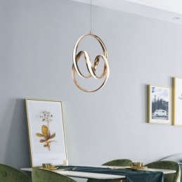Moderni minimalistinen riippuvalaisin Ainutlaatuinen Circular Twist -valaisinsaari