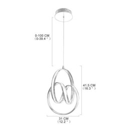 Moderni minimalistinen riippuvalaisin Ainutlaatuinen Circular Twist -valaisinsaari