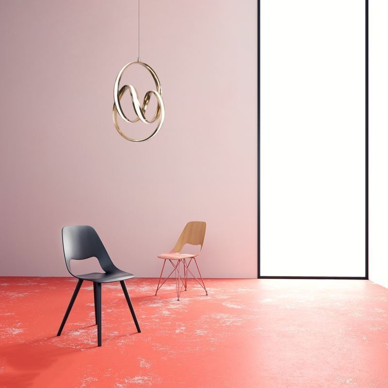 Moderni minimalistinen riippuvalaisin Ainutlaatuinen Circular Twist -valaisinsaari