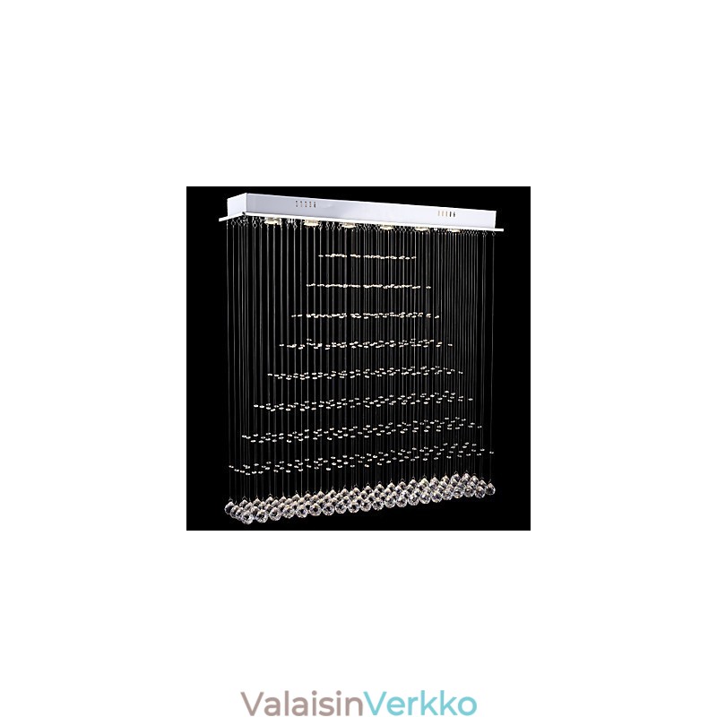 Suorakaide Crystal Pendant Valo Kattokruunu Valaisimet Valaisimet Fixtures