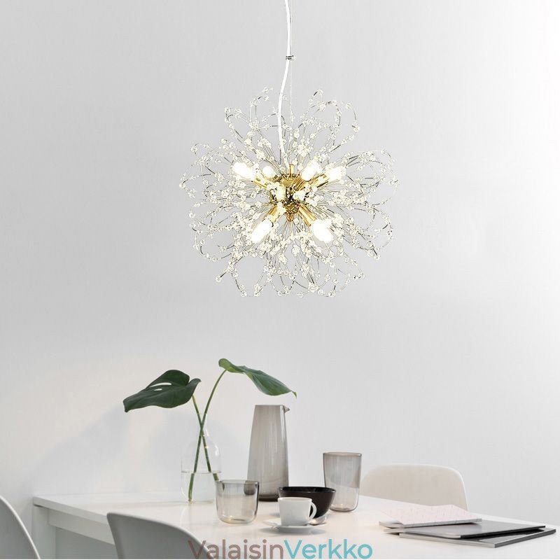Dandelion Crystal Pendant Light Tyylikäs kattokruunu