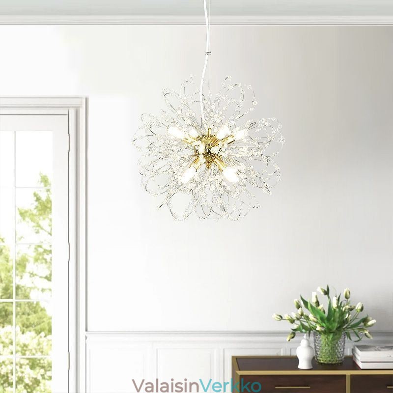 Dandelion Crystal Pendant Light Tyylikäs kattokruunu