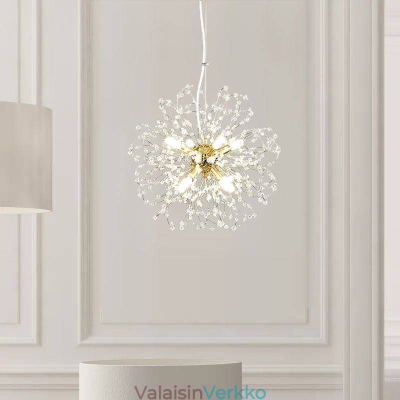 Dandelion Crystal Pendant Light Tyylikäs kattokruunu