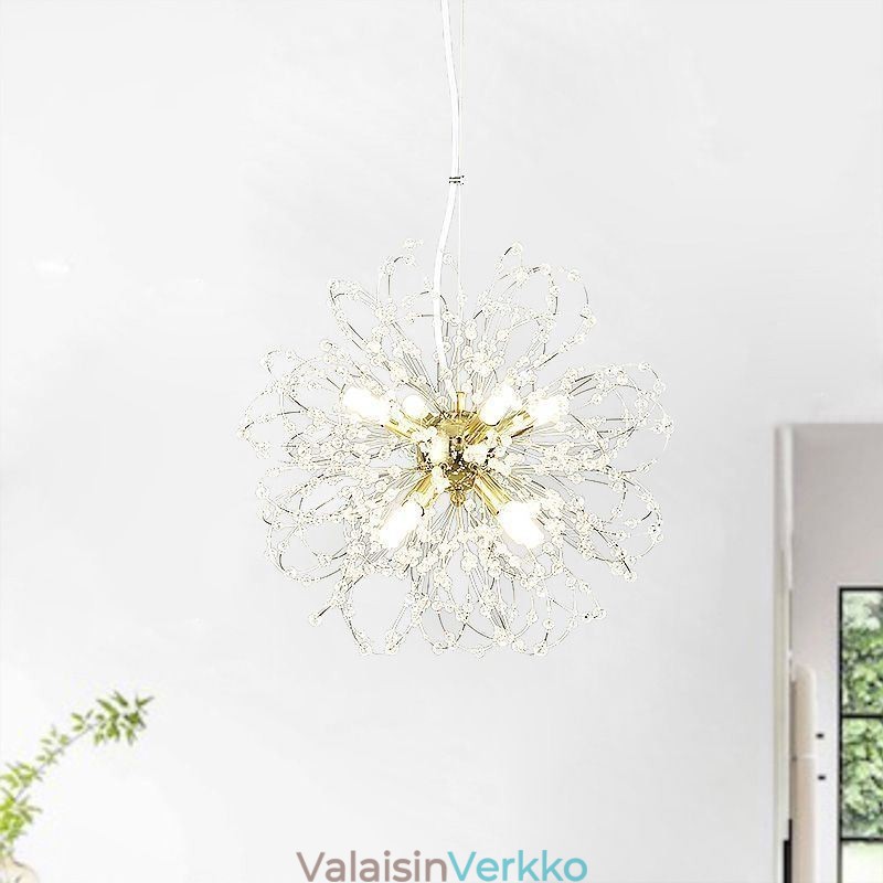 Dandelion Crystal Pendant Light Tyylikäs kattokruunu