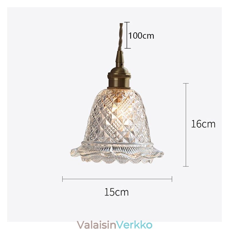 Moderni kukkalasiriippuvalaisin 1 kevyt koristeellinen valaisin