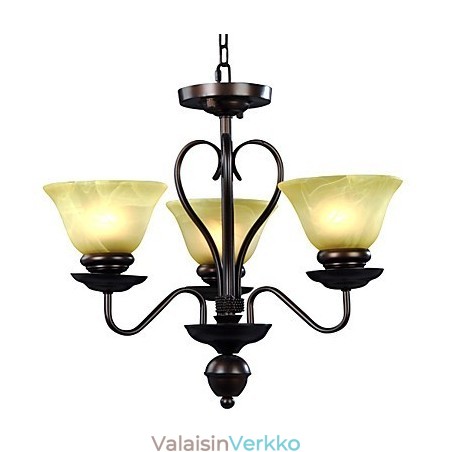 3 valoa lasikattokruunu