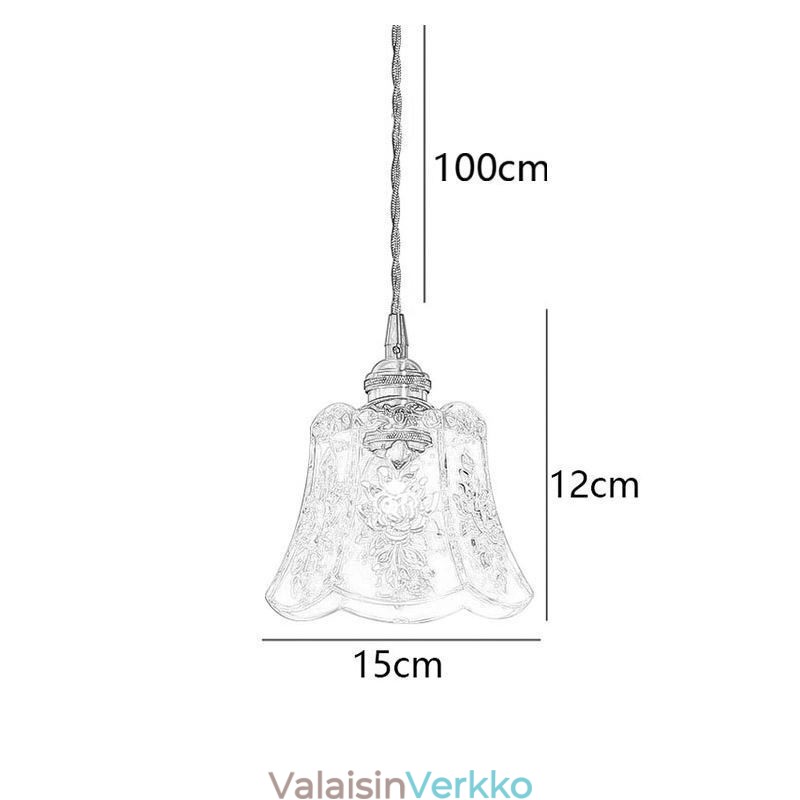 Kukkariippuvalaisin Minimalistinen koristeellinen lasivalaisin