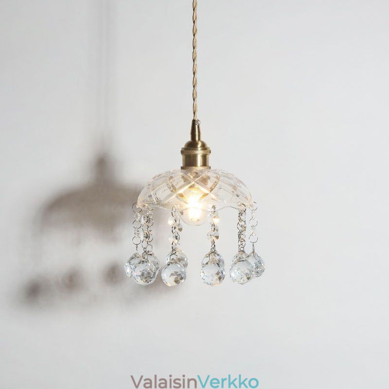 Moderni mini lasiriippuvalaisin 1 valokoristevalaisin