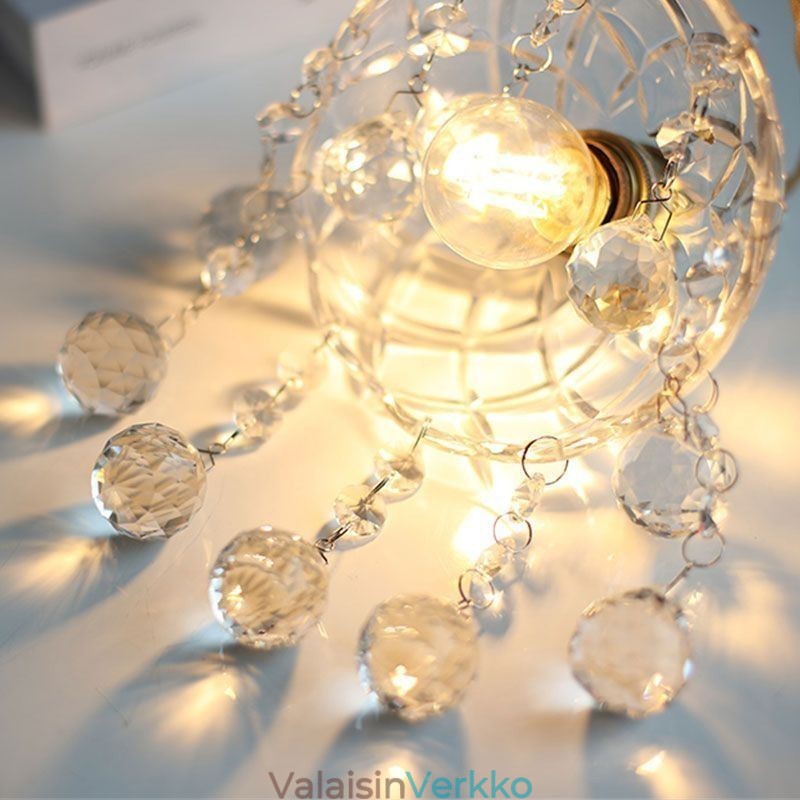 Moderni mini lasiriippuvalaisin 1 valokoristevalaisin