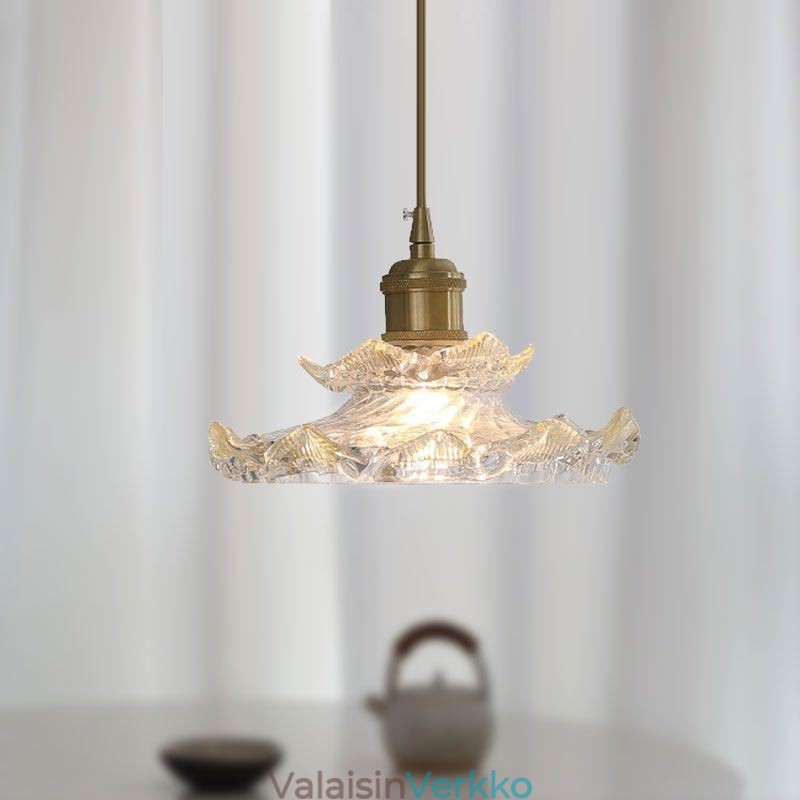 Japanilaistyylinen lasiriippuvalaisin Lotus lasiriippuvalaisin