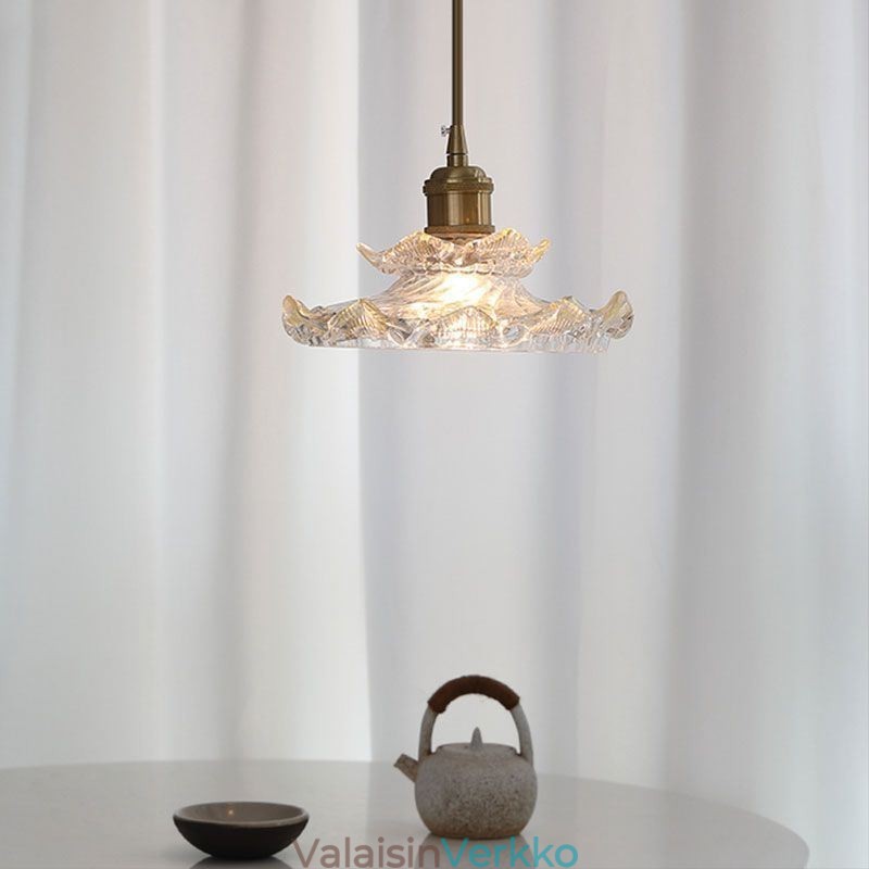 Japanilaistyylinen lasiriippuvalaisin Lotus lasiriippuvalaisin