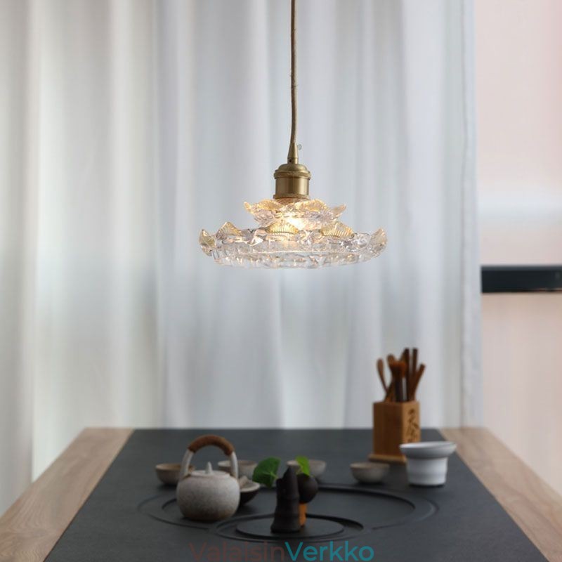 Japanilaistyylinen lasiriippuvalaisin Lotus lasiriippuvalaisin
