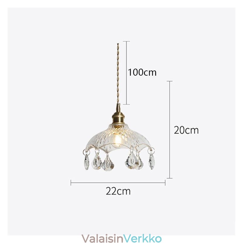 Moderni minimalistinen lasiriippuvalaisin, yksivaloinen riippuvalaisin