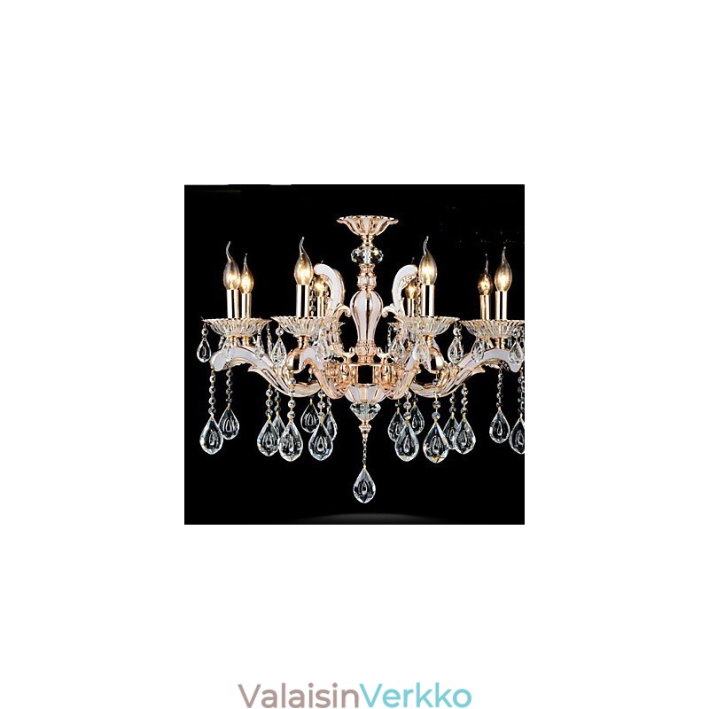 Eurooppalaistyyliset luksuskynttiläkristalliriippuvat sinkkiseoslamput