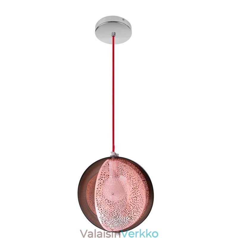 Moderni Rose Gold riippuvalaisin puolipyöreä lasinen lampunvarjostin koristeellinen valokahvila
