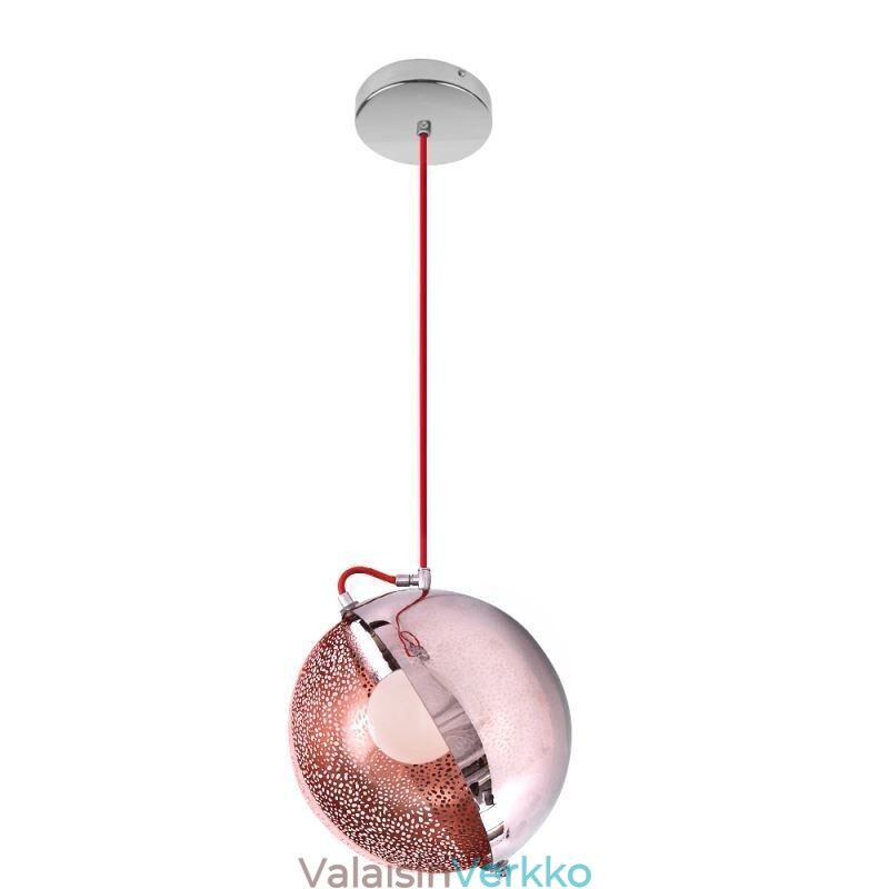 Moderni Rose Gold riippuvalaisin puolipyöreä lasinen lampunvarjostin koristeellinen valokahvila