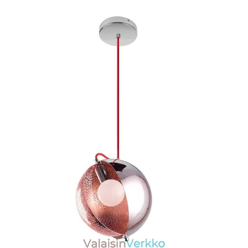Moderni Rose Gold riippuvalaisin puolipyöreä lasinen lampunvarjostin koristeellinen valokahvila