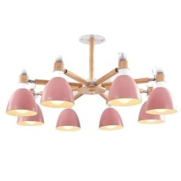 Pohjoismainen Macaron Pendant Light Creative Wood kattokruunu