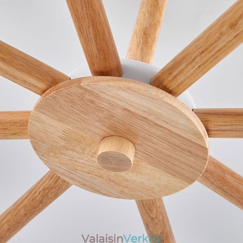 Pohjoismainen Macaron Pendant Light Creative Wood kattokruunu