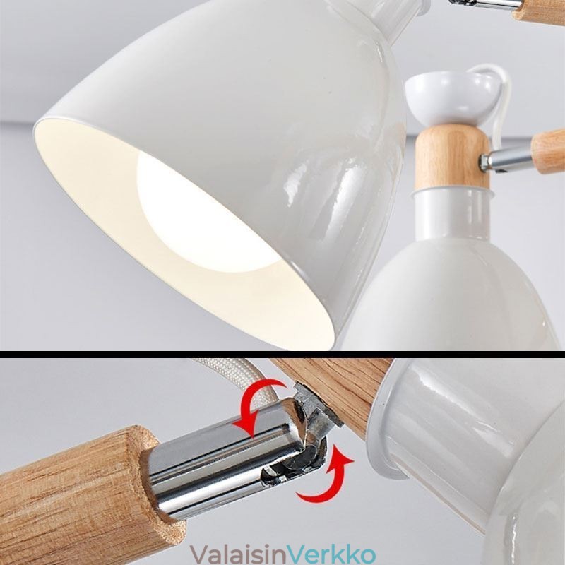 Pohjoismainen Macaron Pendant Light Creative Wood kattokruunu