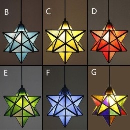 Euroopan lasimaalaukset riippuvalaisin Creative Star -riippuvalaisin