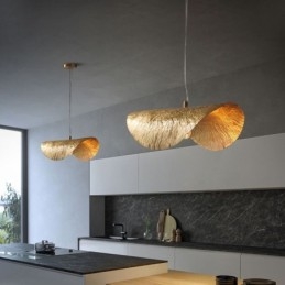 Messinkiriippuvalaisin Moderni minimalistinen Lotus Leaf kattovalaisin
