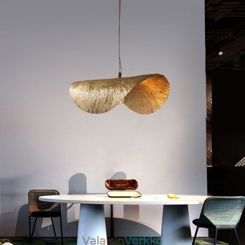 Messinkiriippuvalaisin Moderni minimalistinen Lotus Leaf kattovalaisin