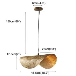 Messinkiriippuvalaisin Moderni minimalistinen Lotus Leaf kattovalaisin