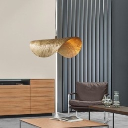 Messinkiriippuvalaisin Moderni minimalistinen Lotus Leaf kattovalaisin