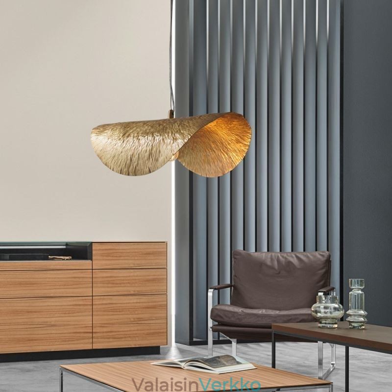 Messinkiriippuvalaisin Moderni minimalistinen Lotus Leaf kattovalaisin