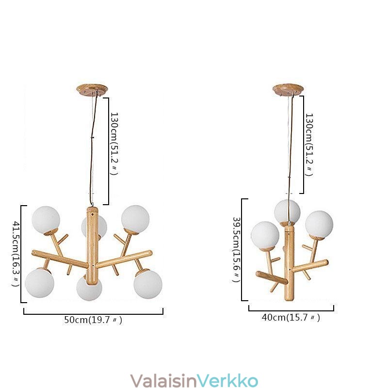 Pohjoismainen luova puinen riippuvalaisin