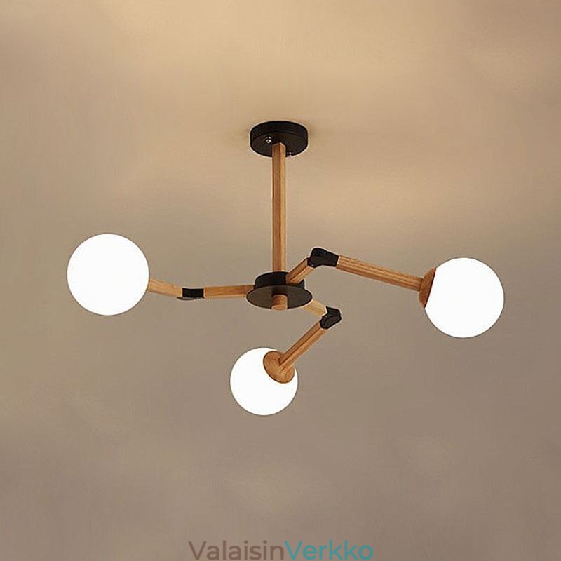 Nordic Magic Bean Pendant Light Creative puinen valaisin
