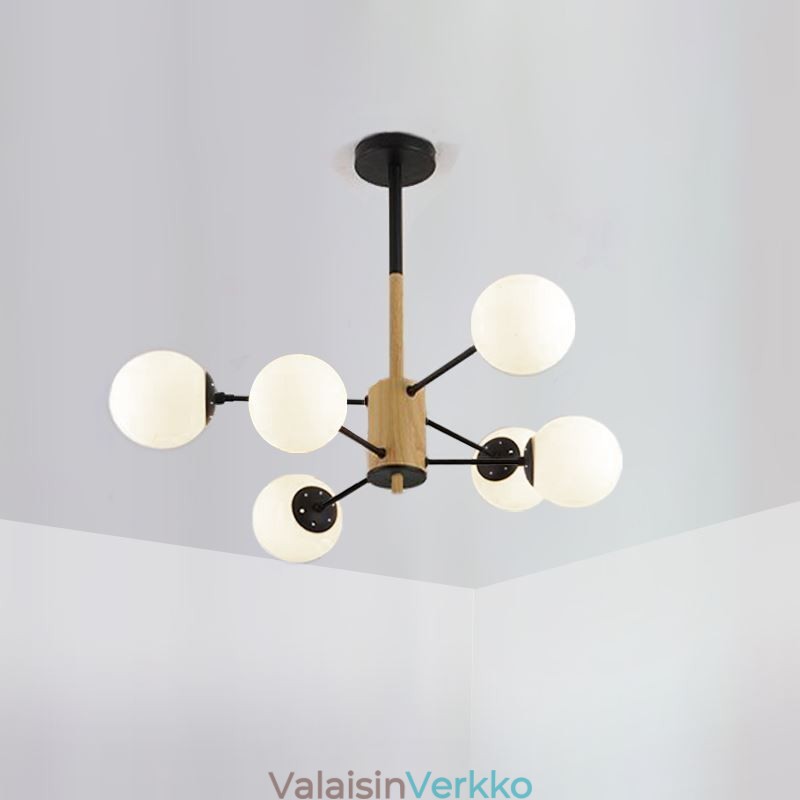 Magic Bean Pendant -valaisin Luova pohjoismainen puinen valaisin