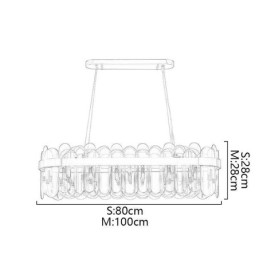 Minimalistinen lasiriippuvalaisin Ainutlaatuisen värinen suorakulmio kattovalaisin