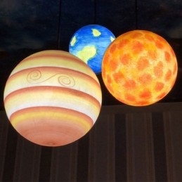 Nordic Planet Design -riippuvalaisin Ainutlaatuinen aurinkokunnan planeettojen kattokruunu