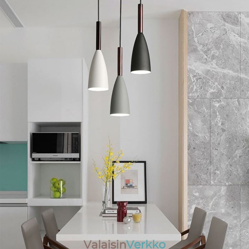 Moderni yksinkertainen riippuvalaisin Kolme valoa Creative Aluminium Art -valaisinkahvila