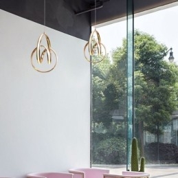 Moderni minimalistinen riippuvalaisin Ainutlaatuinen Circular Twist -valaisinsaari