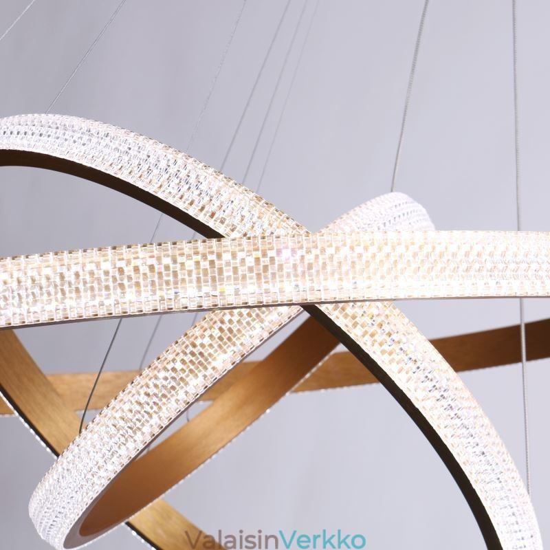 Moderni riippuvalaisin akryyli 3 rengasta lamppu 80+60+40cm