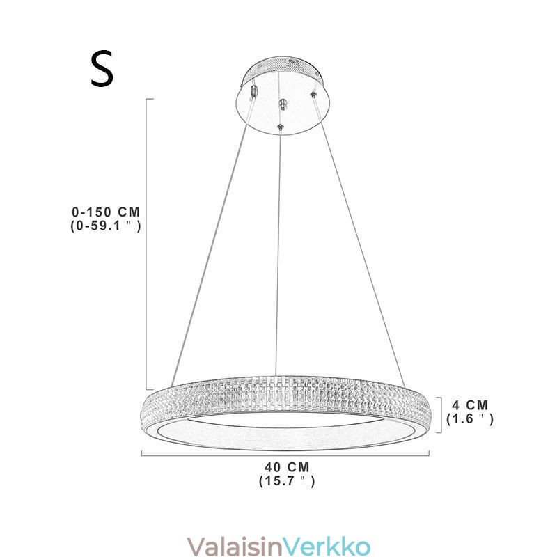 Sormusriippuvalaisin Minimalistinen akryylivalaisin