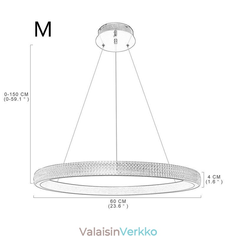 Sormusriippuvalaisin Minimalistinen akryylivalaisin