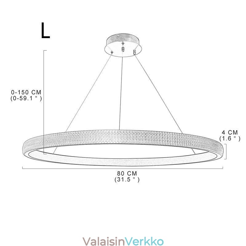 Sormusriippuvalaisin Minimalistinen akryylivalaisin