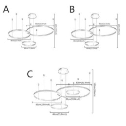 Postmoderni riippuvalaisin akryylirenkaan muotoinen riippuvalaisin