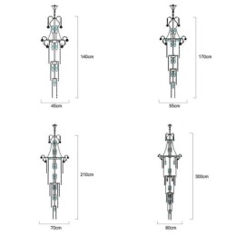 Tyylikäs pitkä riipus kristallikruunu