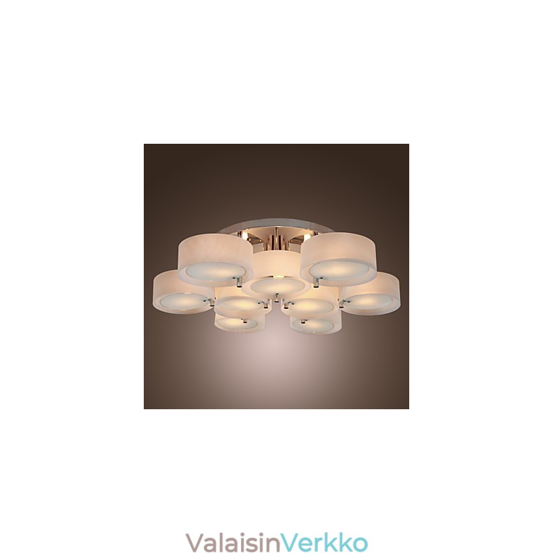 Moderni nykyaikainen kromimetallikattokruunu uppoasennus