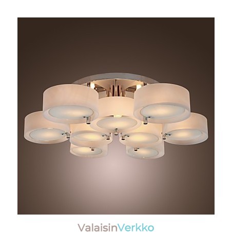 Moderni nykyaikainen kromimetallikattokruunu uppoasennus