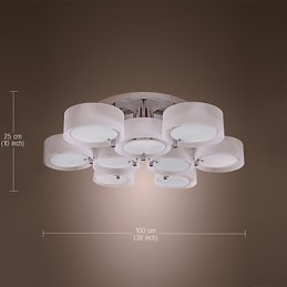 Moderni nykyaikainen kromimetallikattokruunu uppoasennus