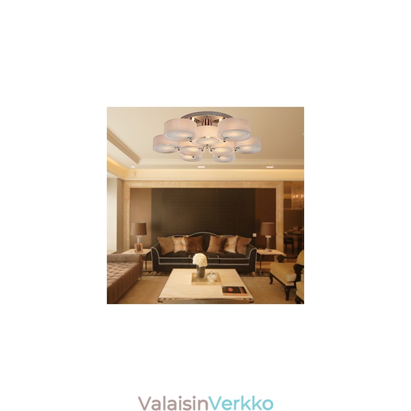 Moderni nykyaikainen kromimetallikattokruunu uppoasennus