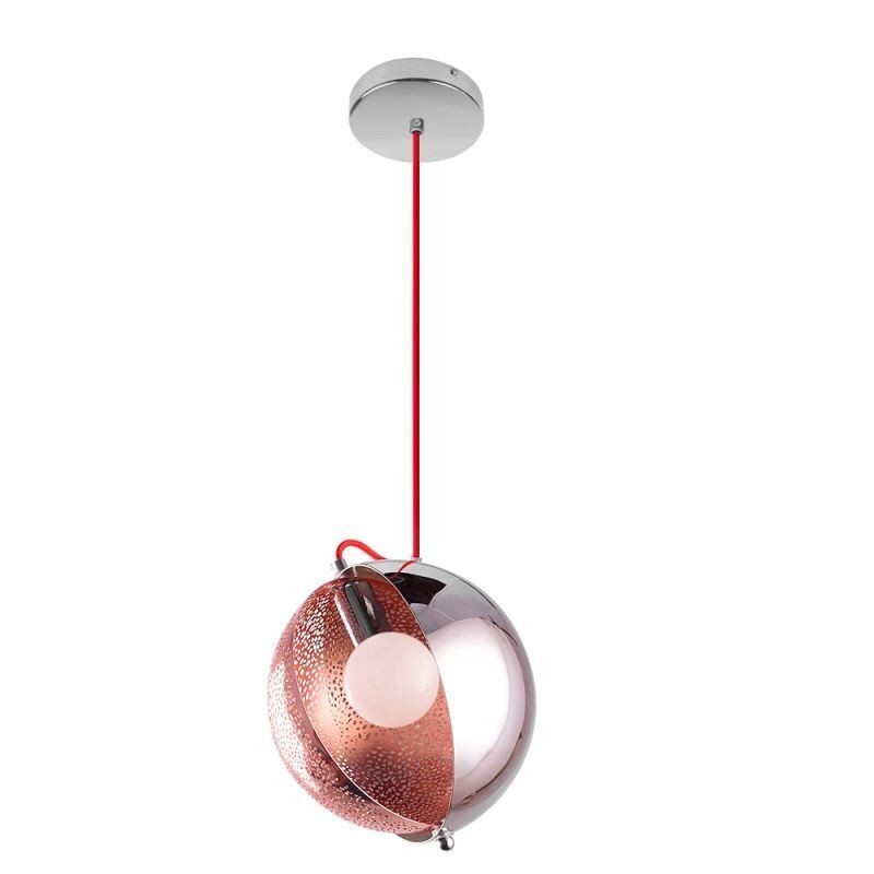 Moderni Rose Gold riippuvalaisin puolipyöreä lasinen lampunvarjostin koristeellinen valokahvila